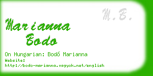 marianna bodo business card